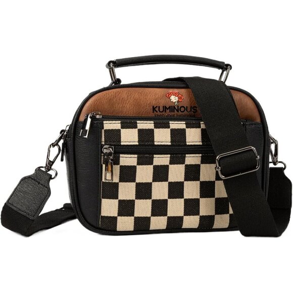Handbags - Leather Crossbody Bag for Women Vegan Purses Small Adjustable Strap